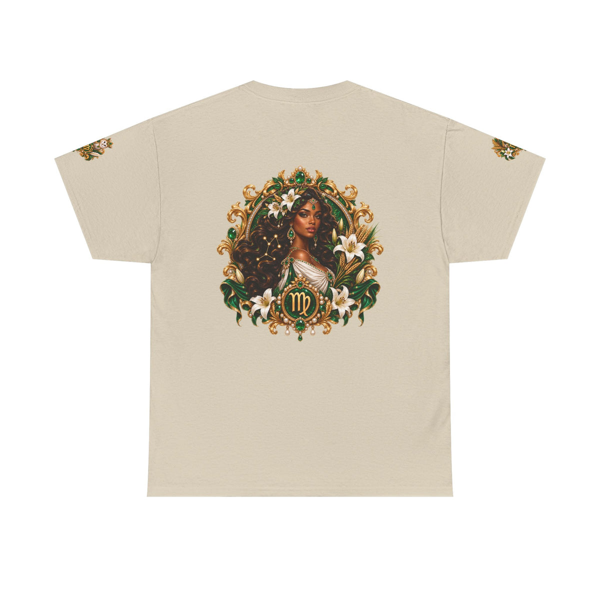 Virgo Zodiac Tee — Elegant Floral Virgo Astrology T-Shirt