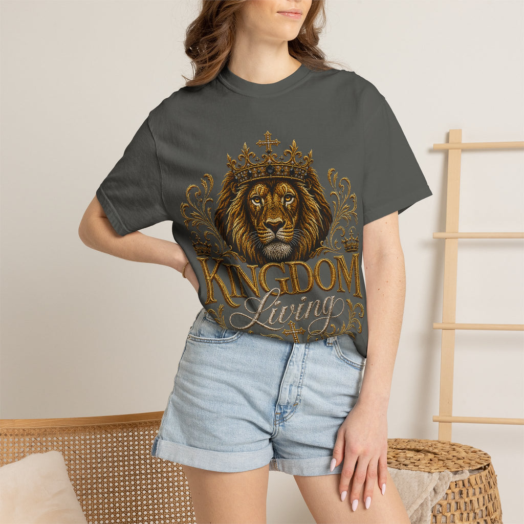 Kingdom Living T-Shirt — Regal Lion Christian Faith Tee