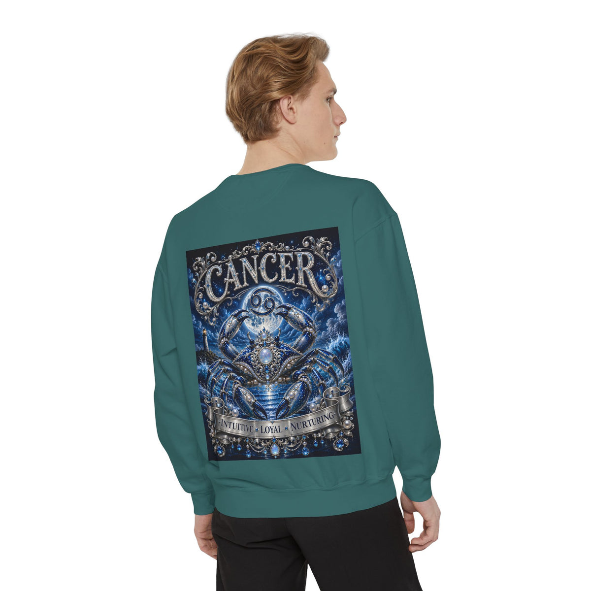 Cancer Zodiac Sweatshirt — Blue Crab Astrology Crewneck
