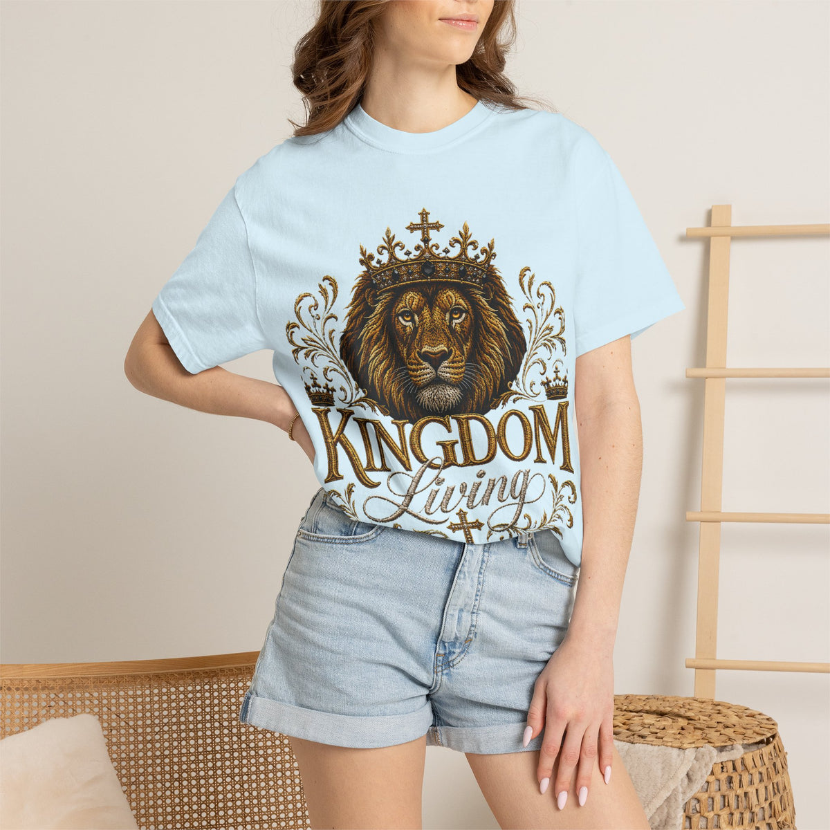 Kingdom Living T-Shirt — Regal Lion Christian Faith Tee