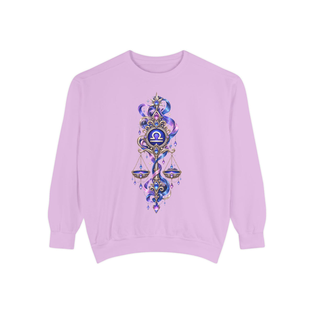 Libra Zodiac Sweatshirt — Scales Astrology Graphic Crewneck