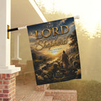 Garden Flag - "The Lord Is My Shepherd" Psalm 23:1 Religious Outdoor Banner