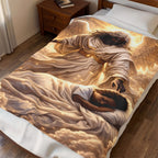Plush Blanket — Guardian Angel Over Child Velveteen Throw