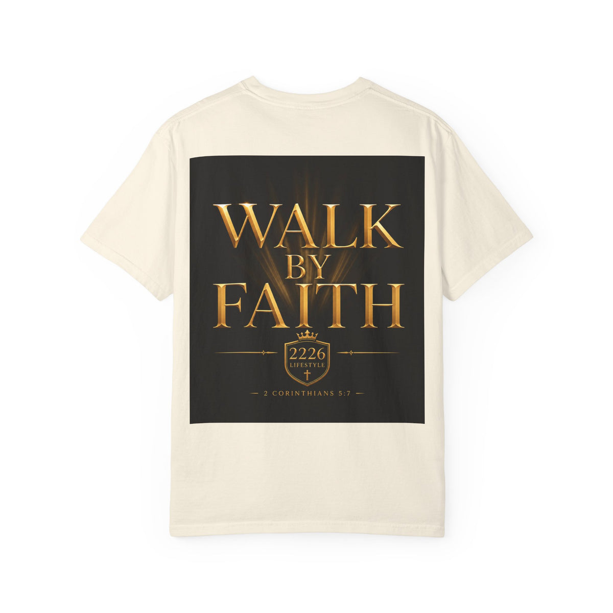 Not By Sight / Walk By Faith T‑Shirt — Christian Faith Graphic Tee