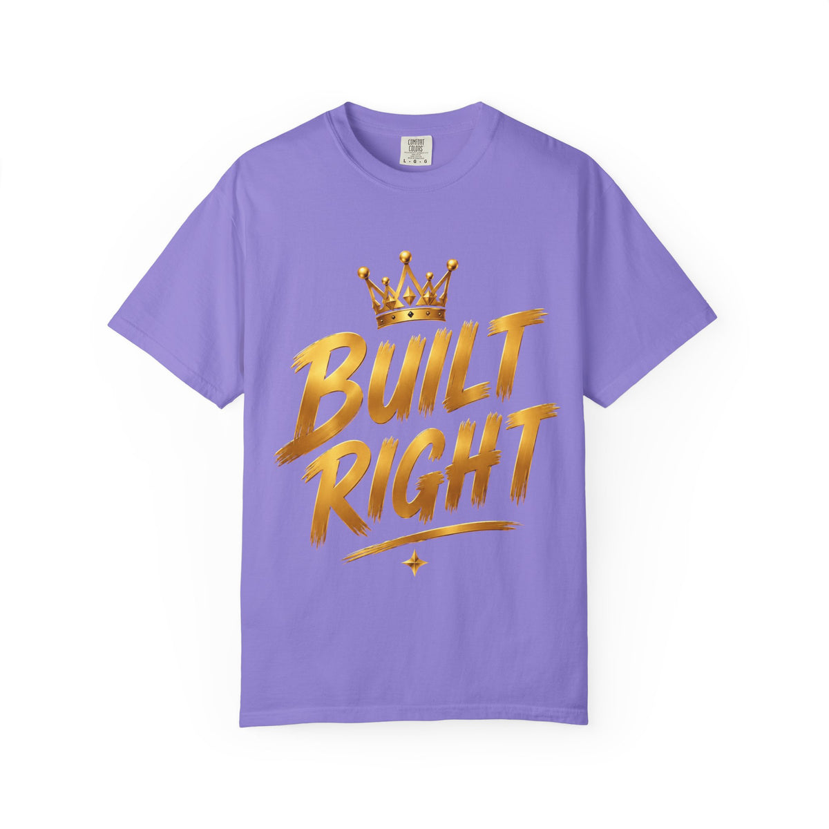Built Right / Built Different Graphic T-Shirt — Faith Lion Crown Design