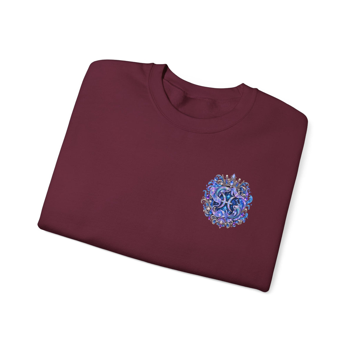 Pisces Mermaid Crewneck Sweatshirt — Zodiac Astrology Graphic Sweater
