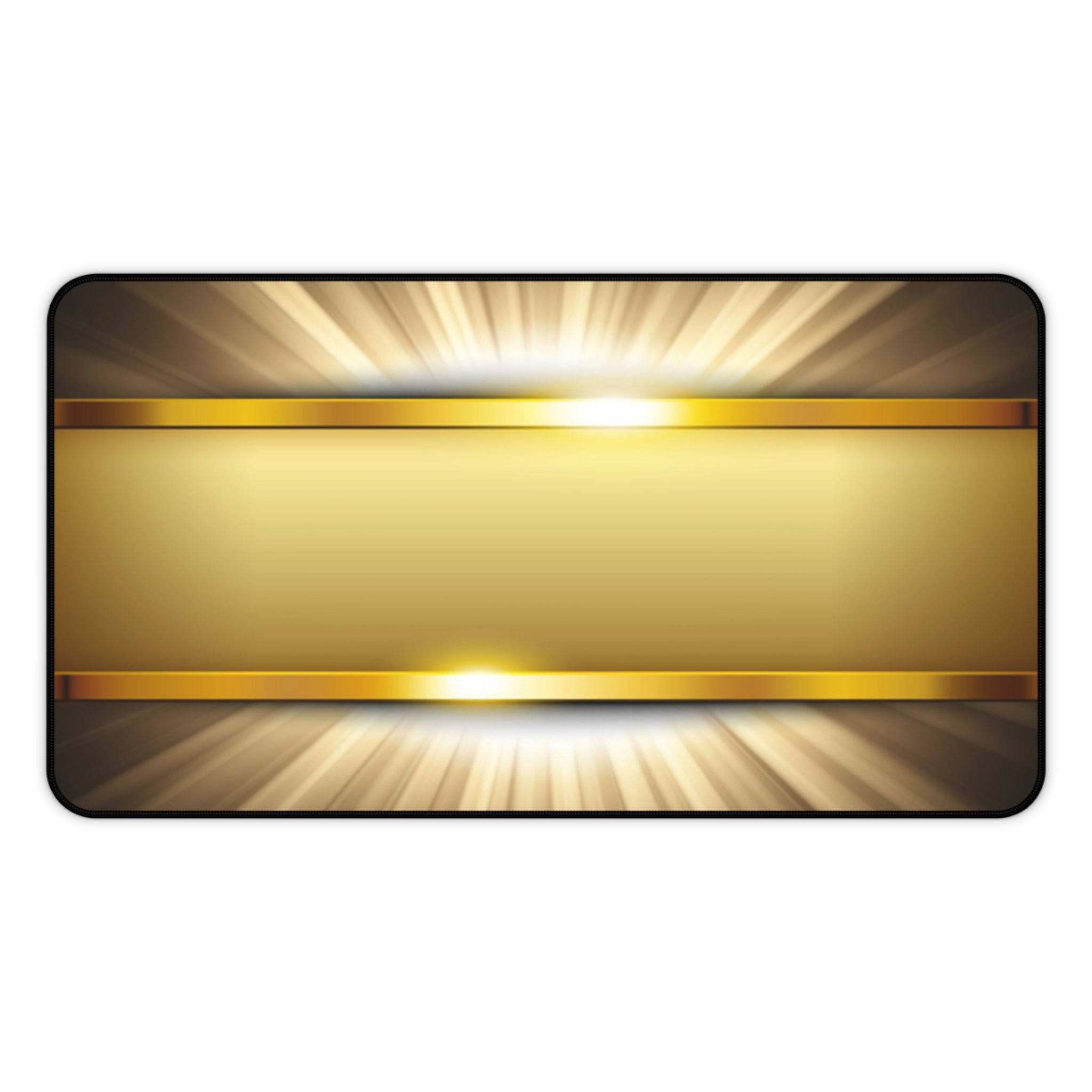 Golden Sunrise Desk Mat — Luxury Metallic Accent Mouse Pad