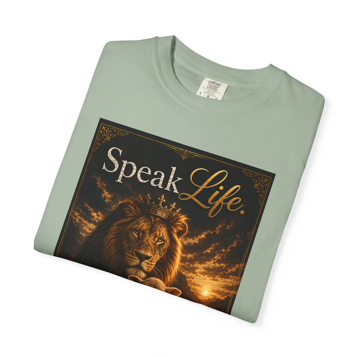 Kingdom Living Lion T-Shirt — "Speak Life" Christian Faith Graphic Tee
