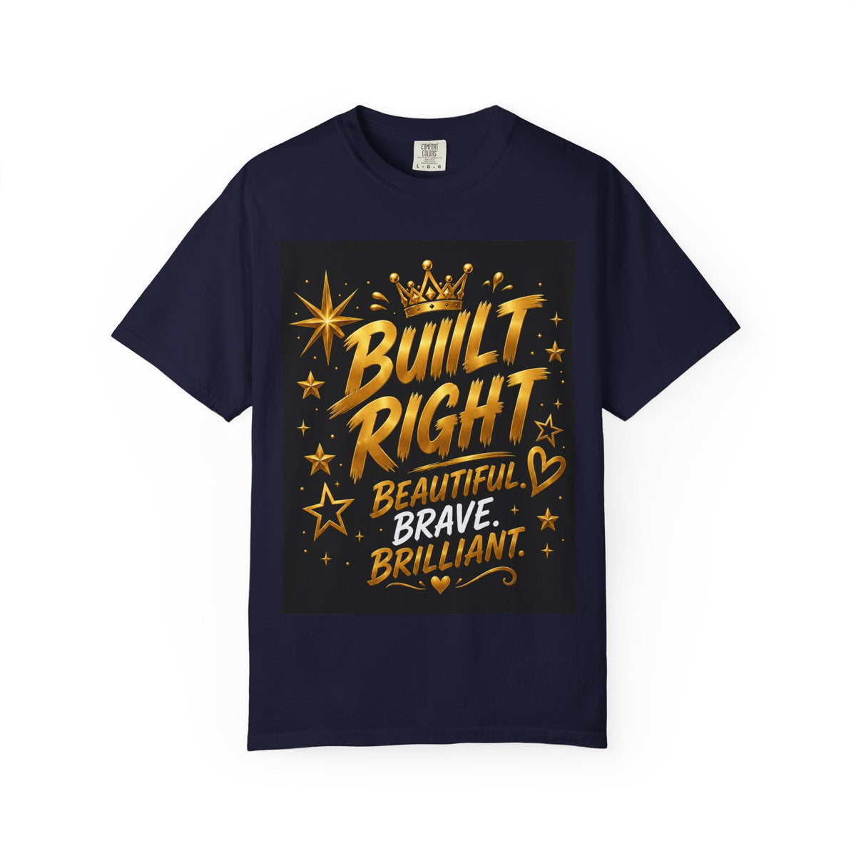 Built Right / Kingdom Living T-Shirt — Inspirational Lion Crown Graphic Tee