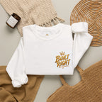 Built Right Crewneck Sweatshirt — "Built Right: Beautiful. Brave. Brilliant." Gold Graphic