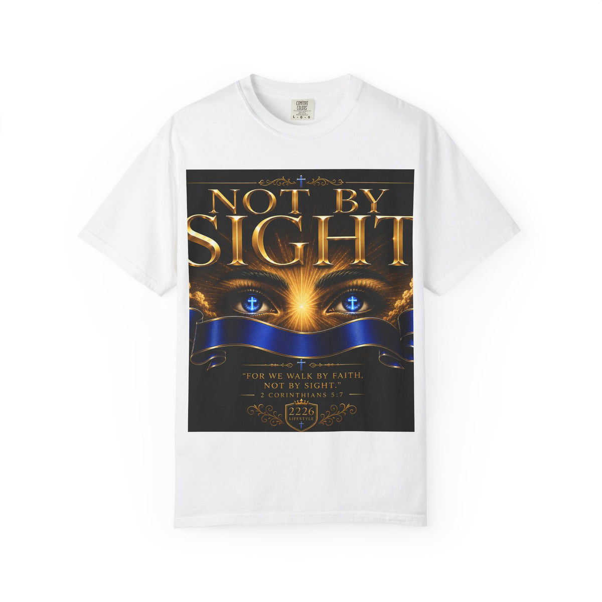 Not By Sight / Walk By Faith T‑Shirt — Christian Faith Graphic Tee