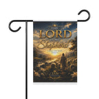 Garden Flag - "The Lord Is My Shepherd" Psalm 23:1 Religious Outdoor Banner