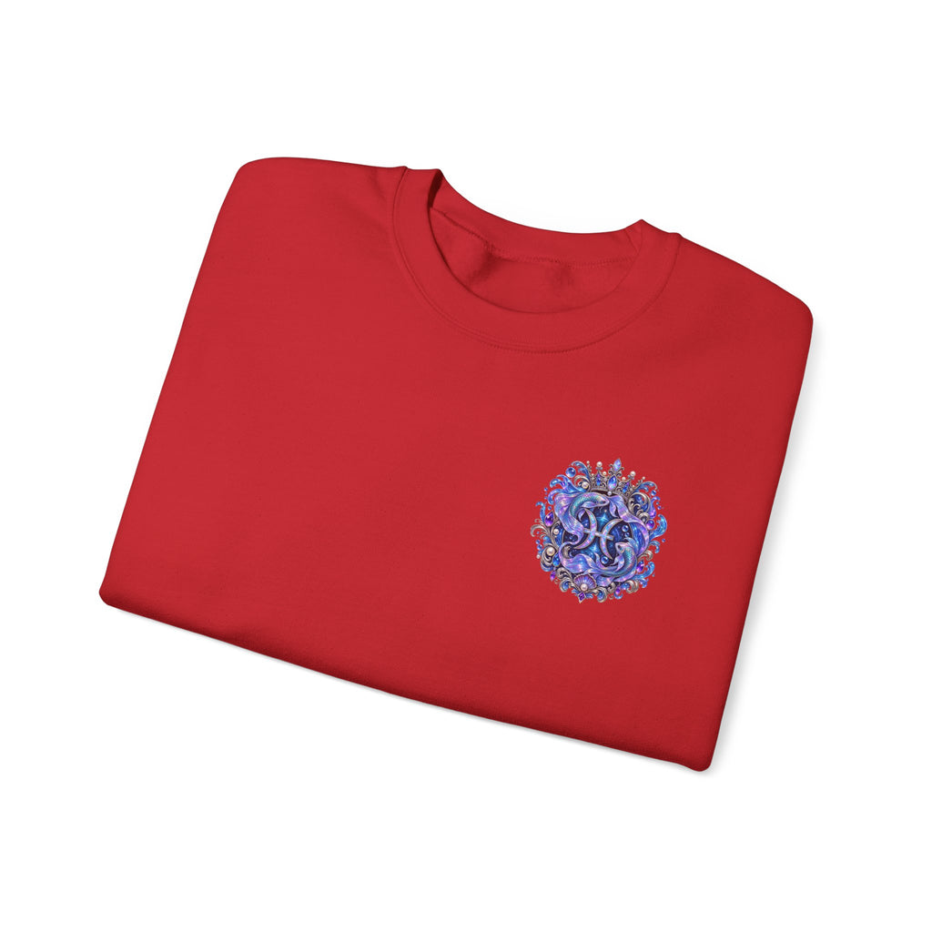 Pisces Mermaid Crewneck Sweatshirt — Zodiac Astrology Graphic Sweater