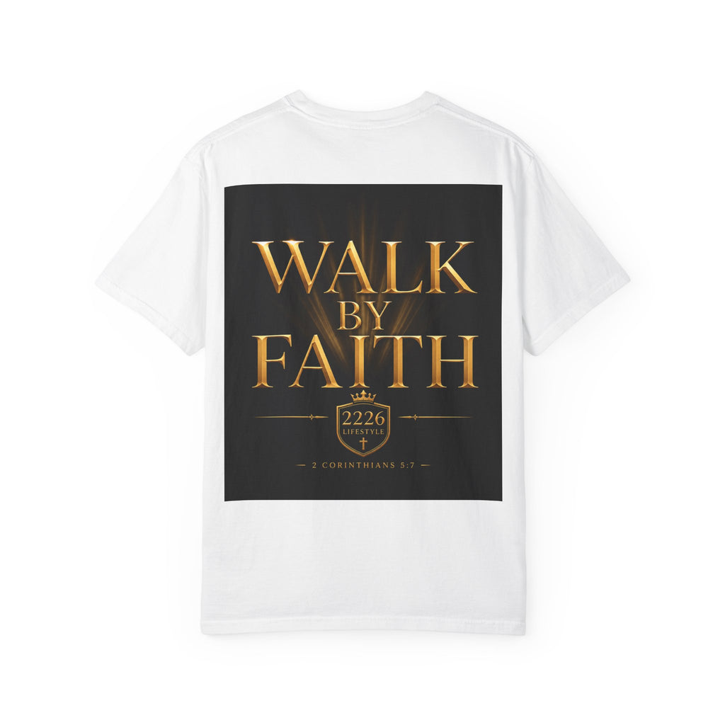 Not By Sight / Walk By Faith T‑Shirt — Christian Faith Graphic Tee