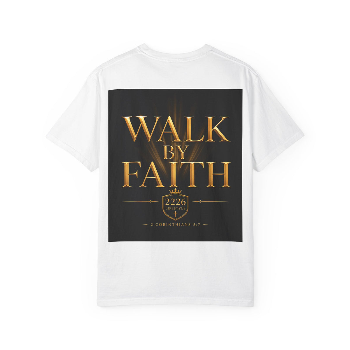 Not By Sight / Walk By Faith T‑Shirt — Christian Faith Graphic Tee