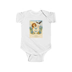 Baby Bodysuit - "Soar God Higher" Vintage Lion & Dove Christian Infant Onesie