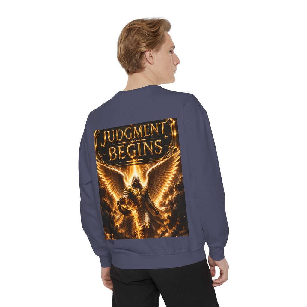 Revelation Chapter 16 Sweatshirt — "Judgment Begins" Apocalyptic Graphic