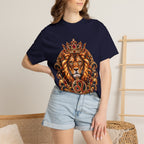 Leo Zodiac Lion T-Shirt — Regal Crowned Lion Astrology Tee