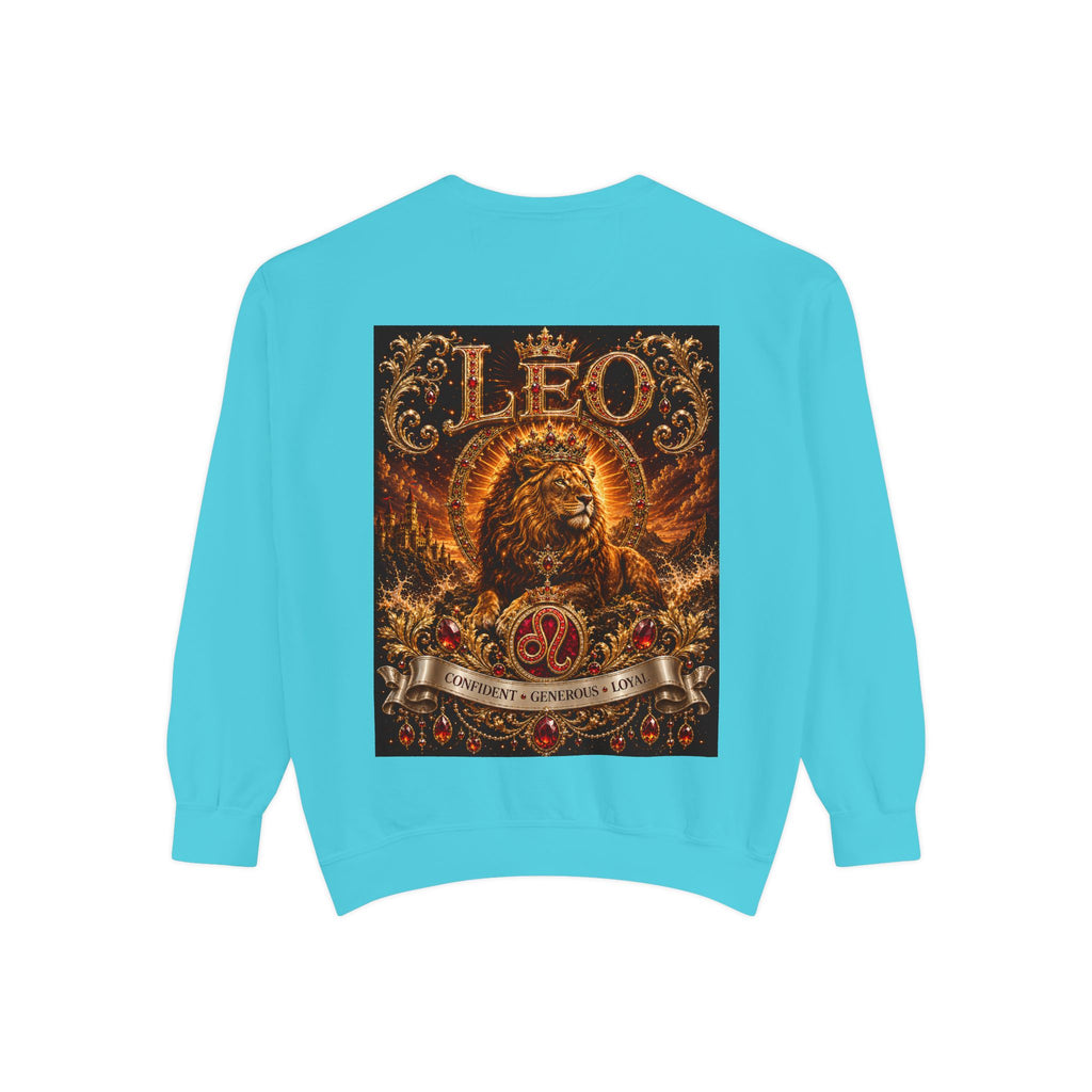 Leo Zodiac Lion Sweatshirt — Regal Astrology Graphic Crewneck