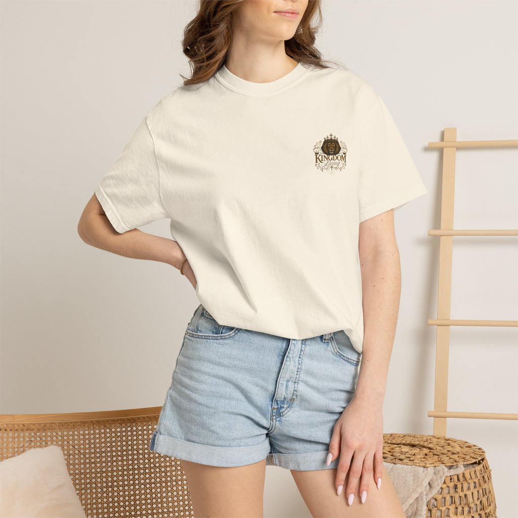 Walking with the King T-Shirt — 'Built Right' Lion Christian Faith Tee
