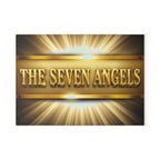 Glass Cutting Board — "The Seven Angels" Gold Radiant Decorative Kitchen Board