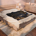 Speak Peace Velveteen Plush Blanket — Inspirational Bible Verse Isaiah 26:3 Comfort Throw