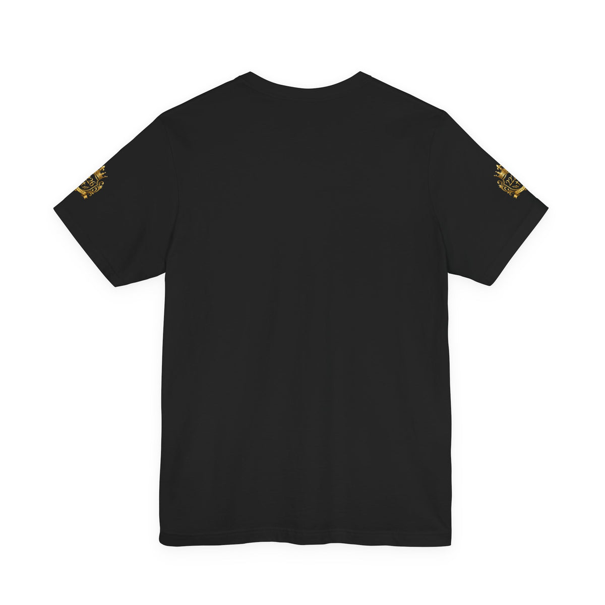 Vintage Gold Crown Tee - Minimal Royal Logo Short Sleeve Shirt