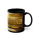 Black Mug — "Glory of God Revealed" Gold Script Coffee Mug