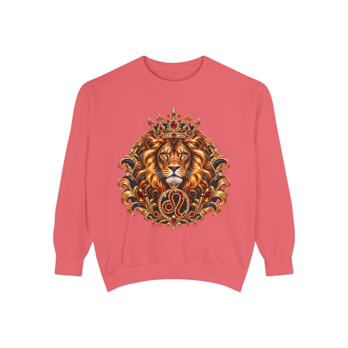 Leo Zodiac Lion Sweatshirt — Regal Astrology Graphic Crewneck