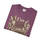 I’m Still Blooming / He’s Pruning Me Floral T‑Shirt — Inspirational Scripture Garden Tee