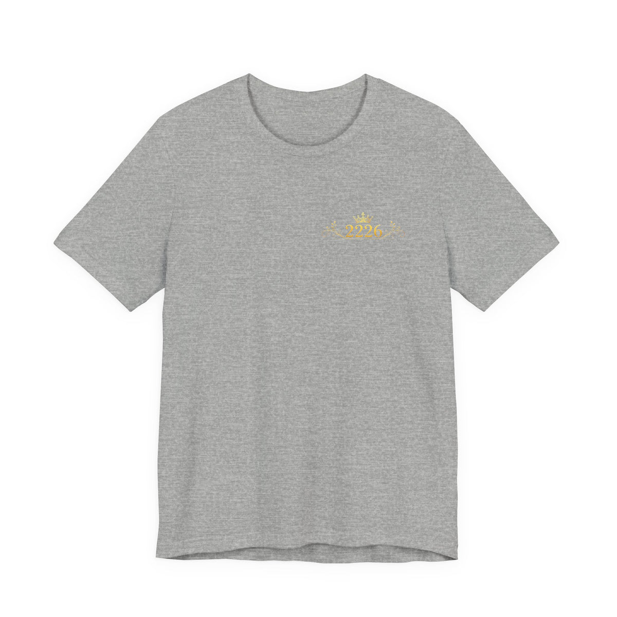 Minimal 2026 Embroidered Chest Tee — Casual White T-Shirt