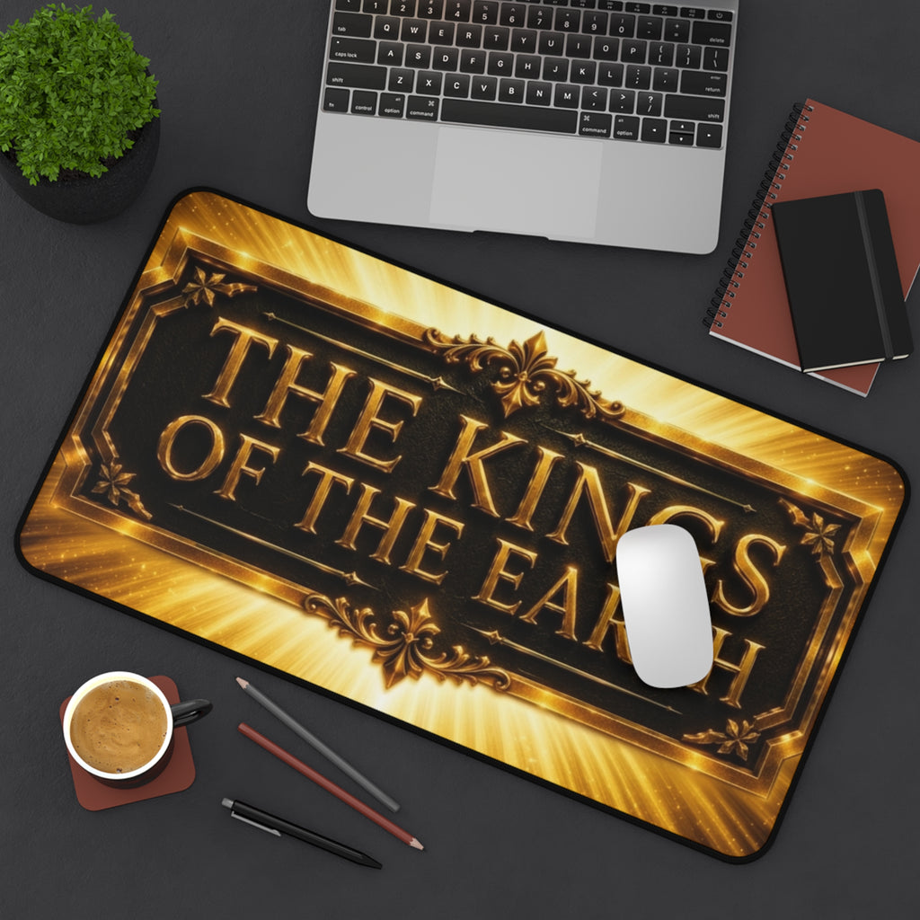 The Kings of the Earth Desk Mat — Gold Regal Gaming Mouse Pad