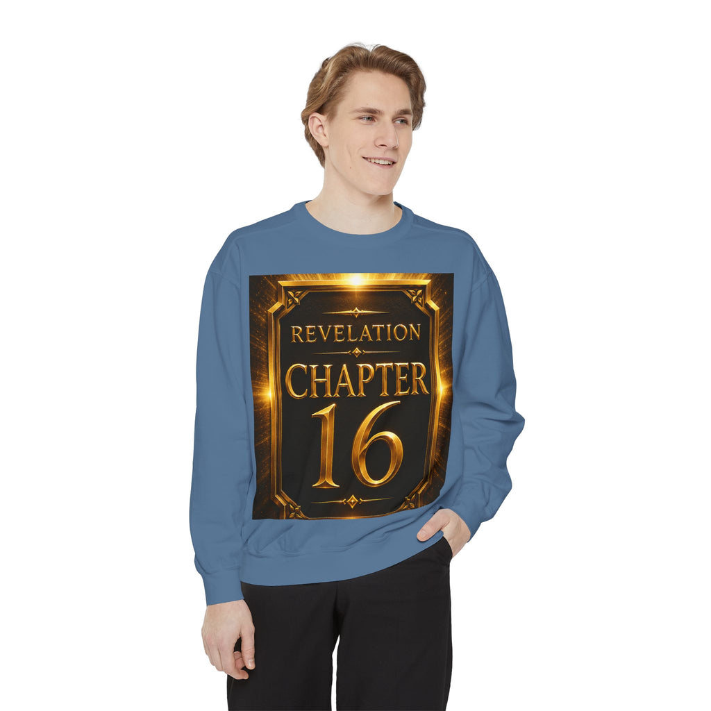 Revelation Chapter 16 Sweatshirt — "Judgment Begins" Apocalyptic Graphic