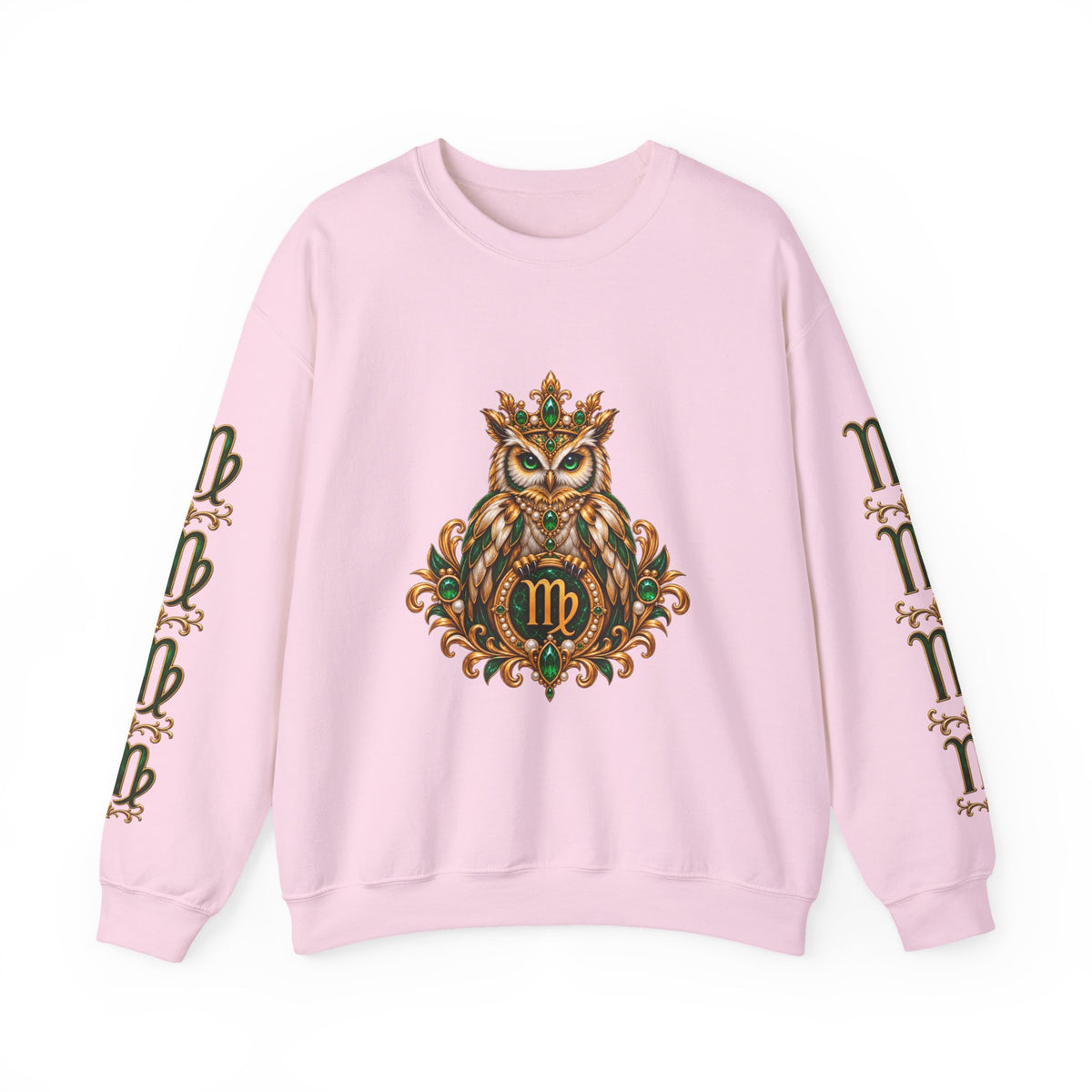 Virgo Zodiac Crewneck Sweatshirt — Owl Virgo Astrology Sweatshirt