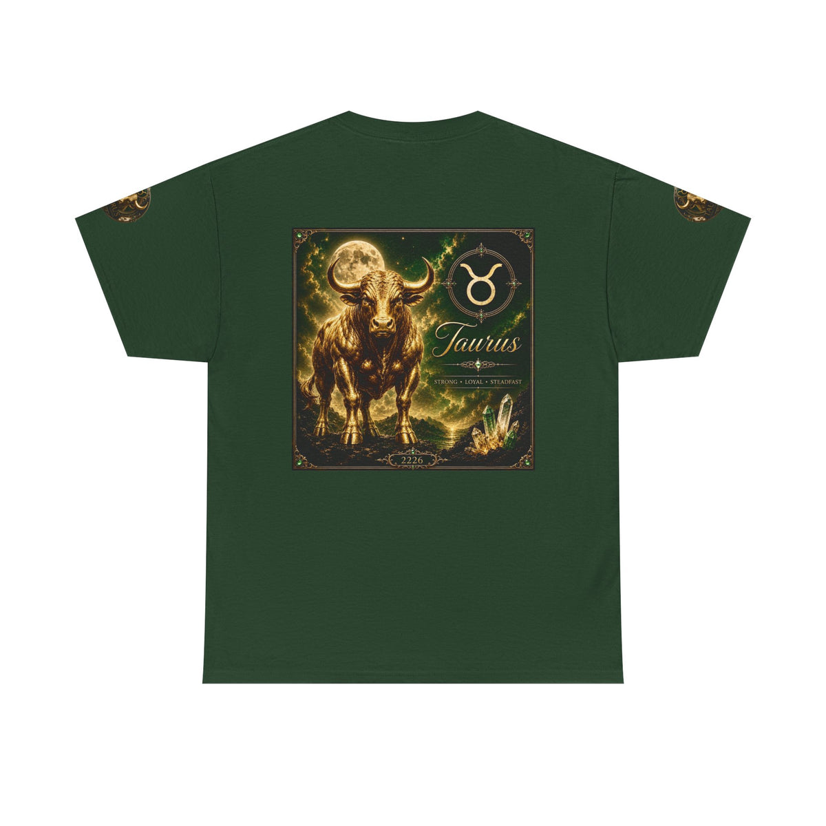 Taurus Zodiac T‑Shirt — Bull Astrology Graphic Tee (Taurus Symbol & Moon Design)