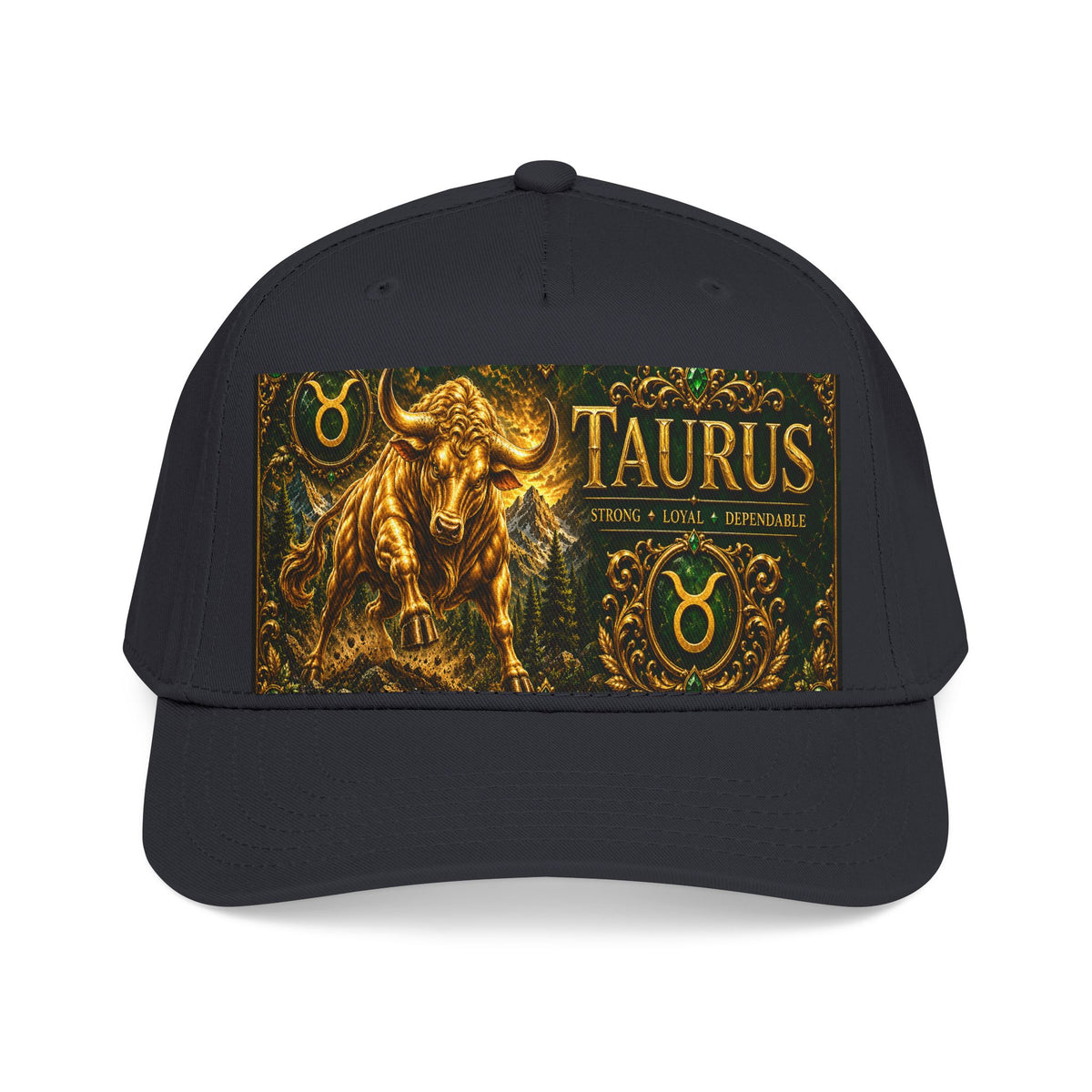 Taurus Zodiac Baseball Cap — Gold Bull Astrology Hat