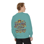 Religious Sweatshirt — “Jesus Christ Today, Tomorrow and Forever More” Crown Graphic
