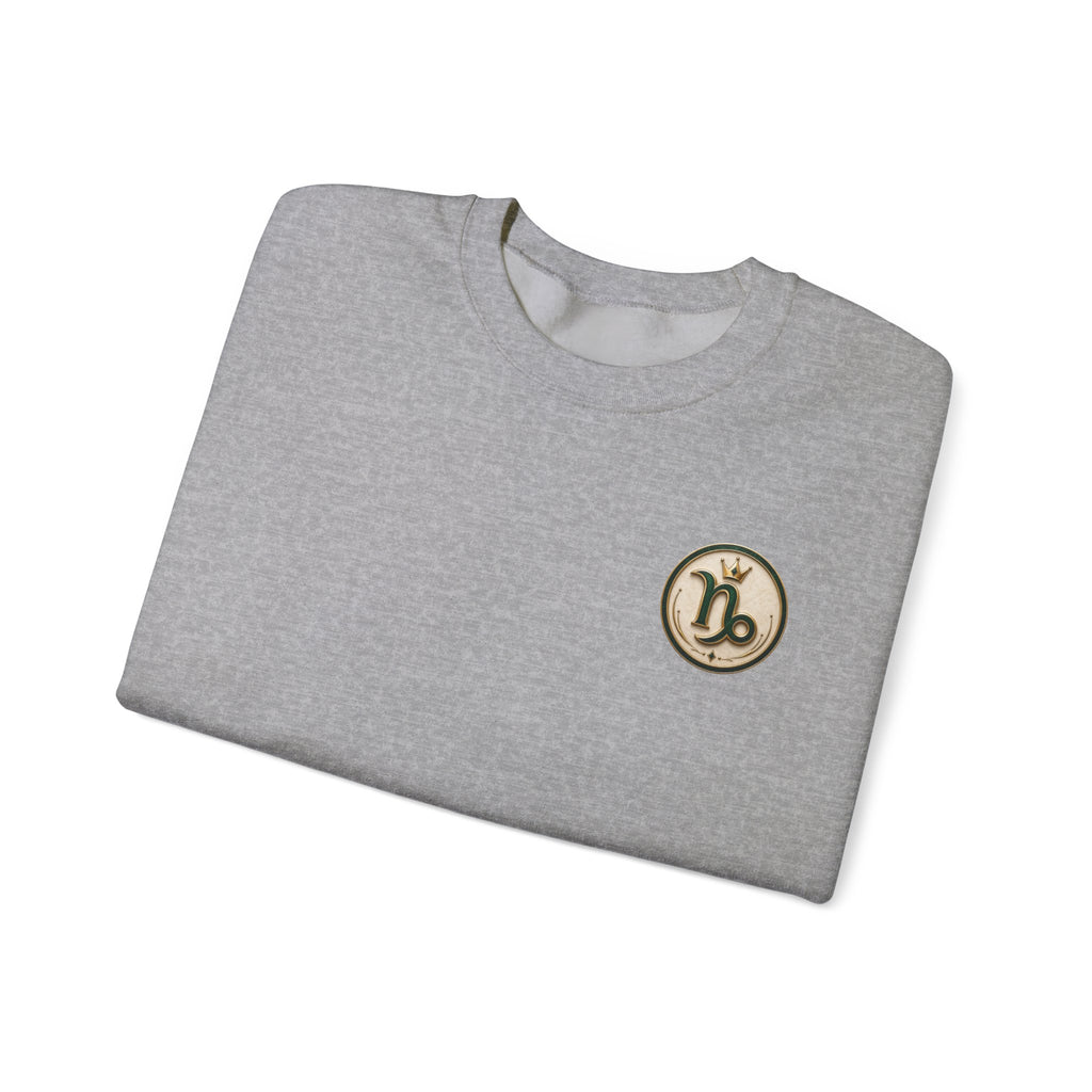 Capricorn Zodiac Crewneck Sweatshirt — Goat Astrology Graphic Pullover