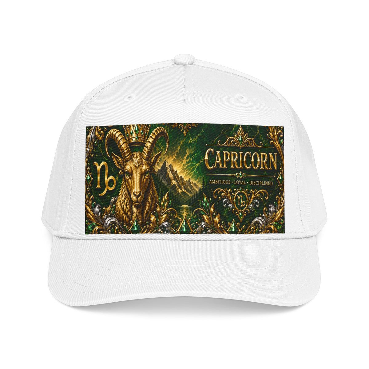 Capricorn Zodiac Baseball Cap — Gold Goat Astrology Hat