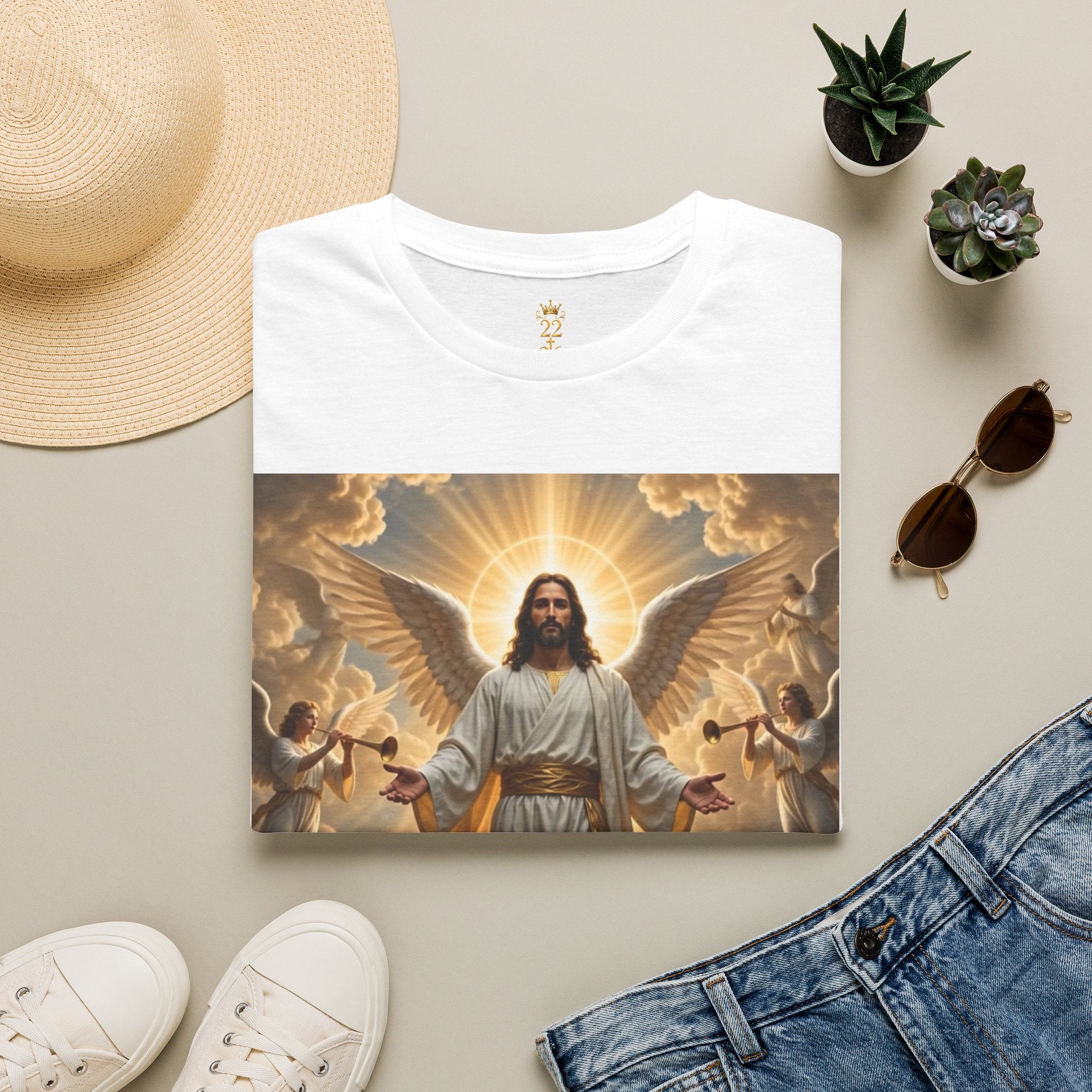 Jesus with Angels T-Shirt — Radiant Christian Faith Tee