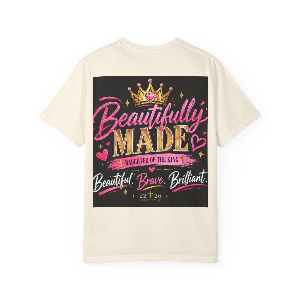 Finally Legal 21st Birthday T-Shirt — Personalized "Finally Legal" Front, "Beautifully Made" Back