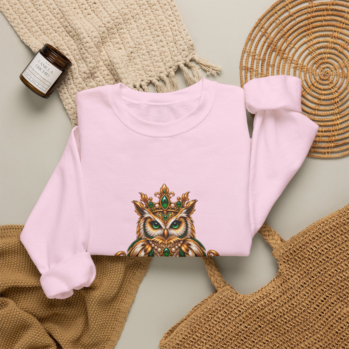 Virgo Zodiac Crewneck Sweatshirt — Owl Virgo Astrology Sweatshirt