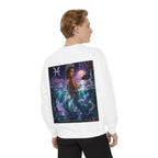 Pisces Mermaid Zodiac Sweatshirt — Pisces Symbol & 'Pisces' Artwork
