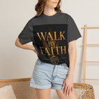 T-Shirt - "Walk By Faith / Not By Sight" Inspirational Christian Tee