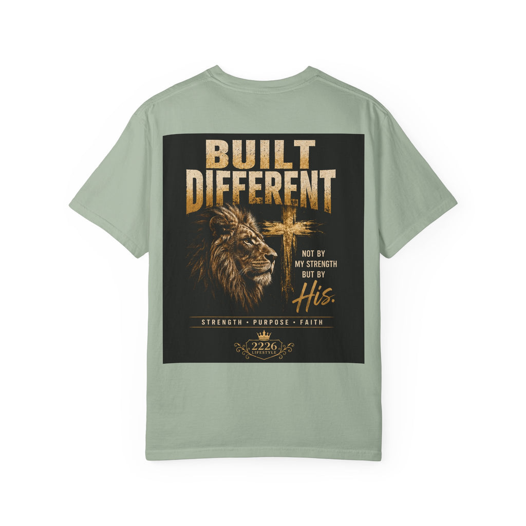 Built Right / Built Different Graphic T-Shirt — Faith Lion Crown Design