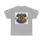 Gemini Zodiac Tee — Twin Sisters Astrology T‑Shirt (Blue & Gold)