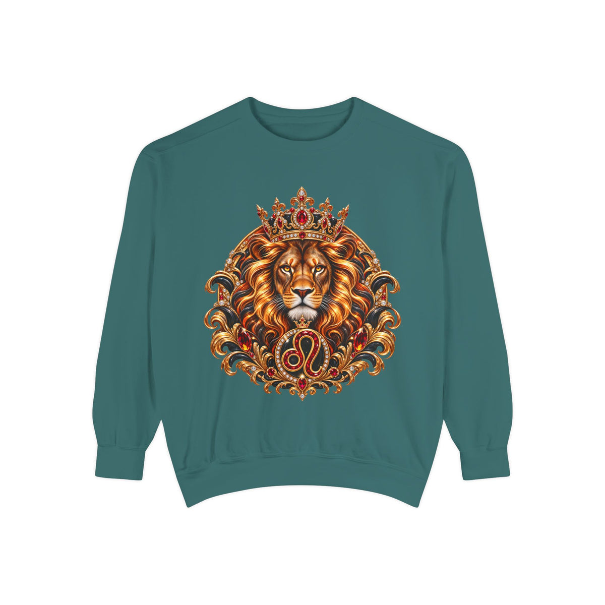 Leo Zodiac Lion Sweatshirt — Regal Astrology Graphic Crewneck