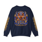Gemini Zodiac Crewneck Sweatshirt — Twin Gods Astrology Graphic