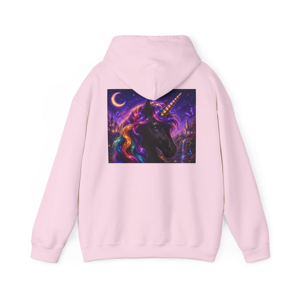 Unicorn Hoodie – Cosmic Rainbow Black Unicorn Pullover