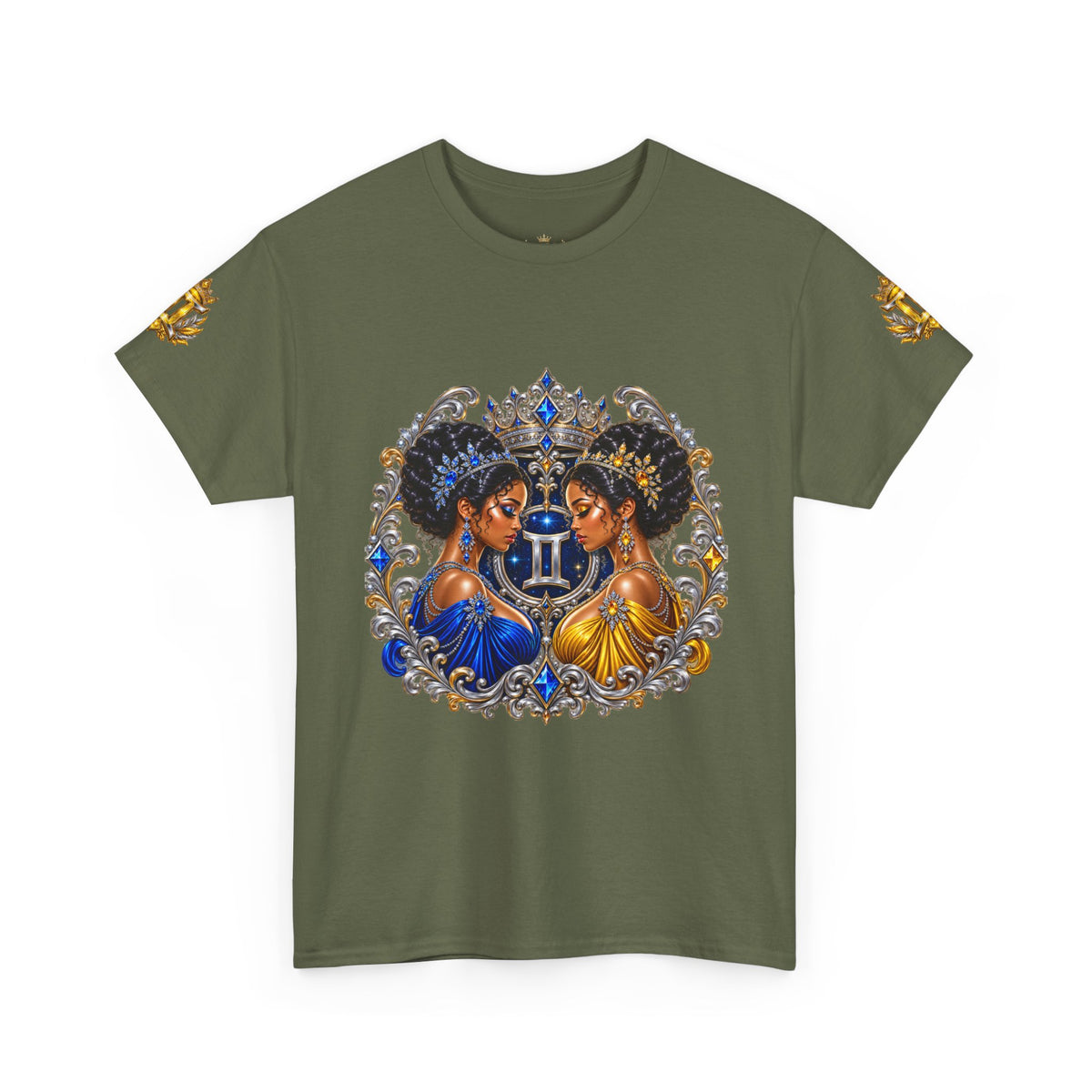 Gemini Zodiac T‑Shirt — Twin Goddesses Astrology Tee